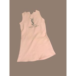 Vintage YSL Girls Pastel Pink A-Line Dress Size 140 (10)‎